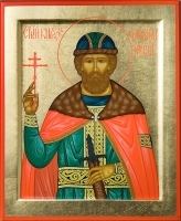 Святой благоверный князь Александр Невский 16 см х 19 см артикул 8845b.
